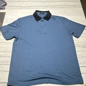 Theory polo with concealed buttons
